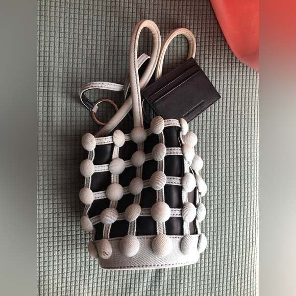 Alexander Wang Nappa Denim Dome Studded Mini Roxy Bucket Bag - Picture 9 of 13